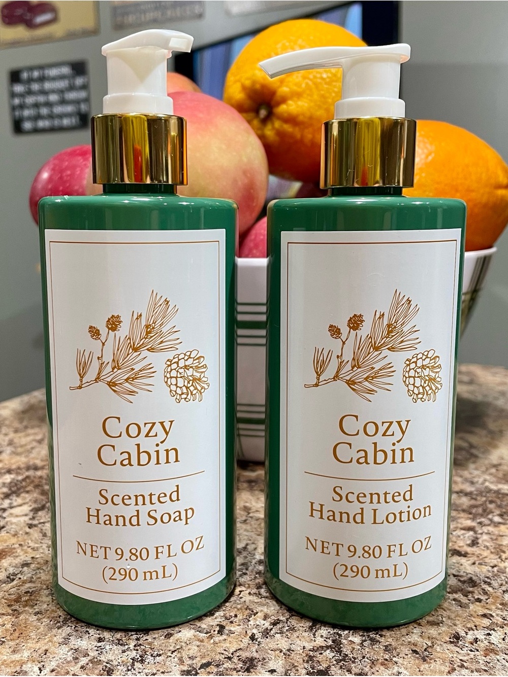 Cozy Cabin Scented Hand Soap and Lotion Set